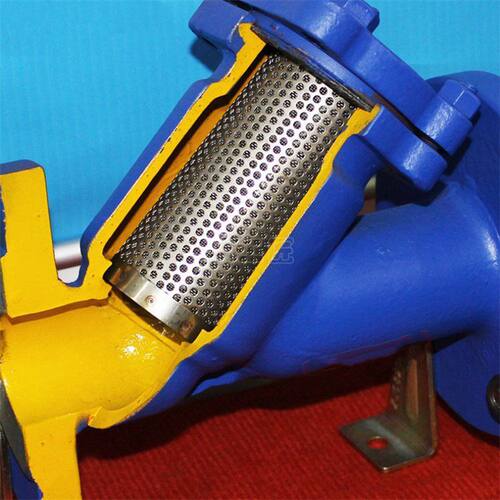 铸钢德标Y型过滤器 YG45H-16C 法兰式 高温蒸汽导热油过滤器
