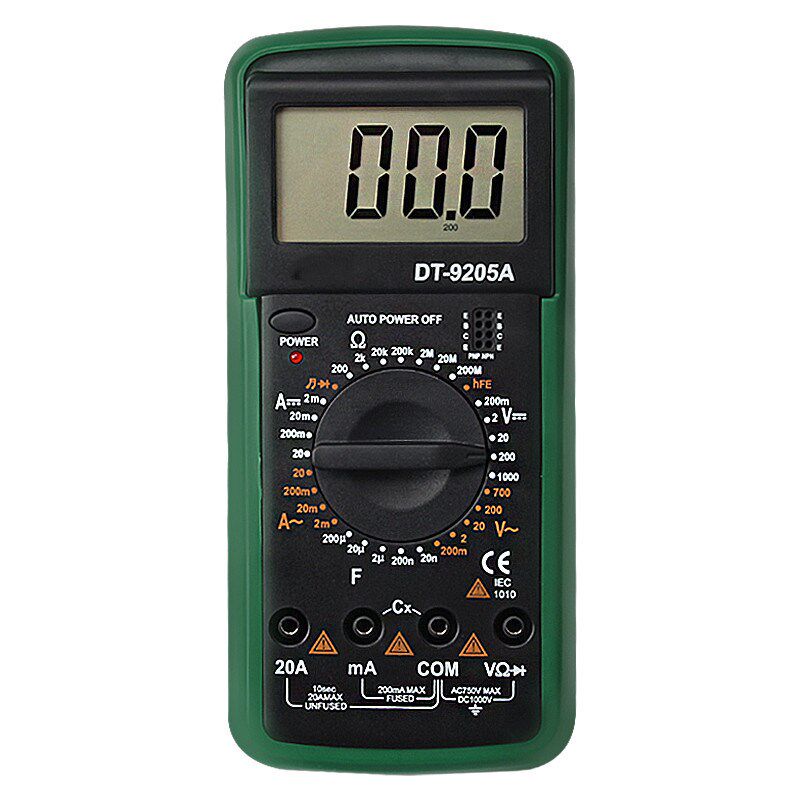 万用表DT-9205数字高精度智能防烧多功能电工自动关机家用万能表