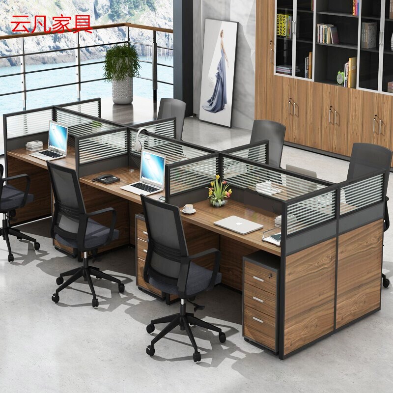 现代简约办公屏风卡座卡位文职员座位座台高屏风隔断家具