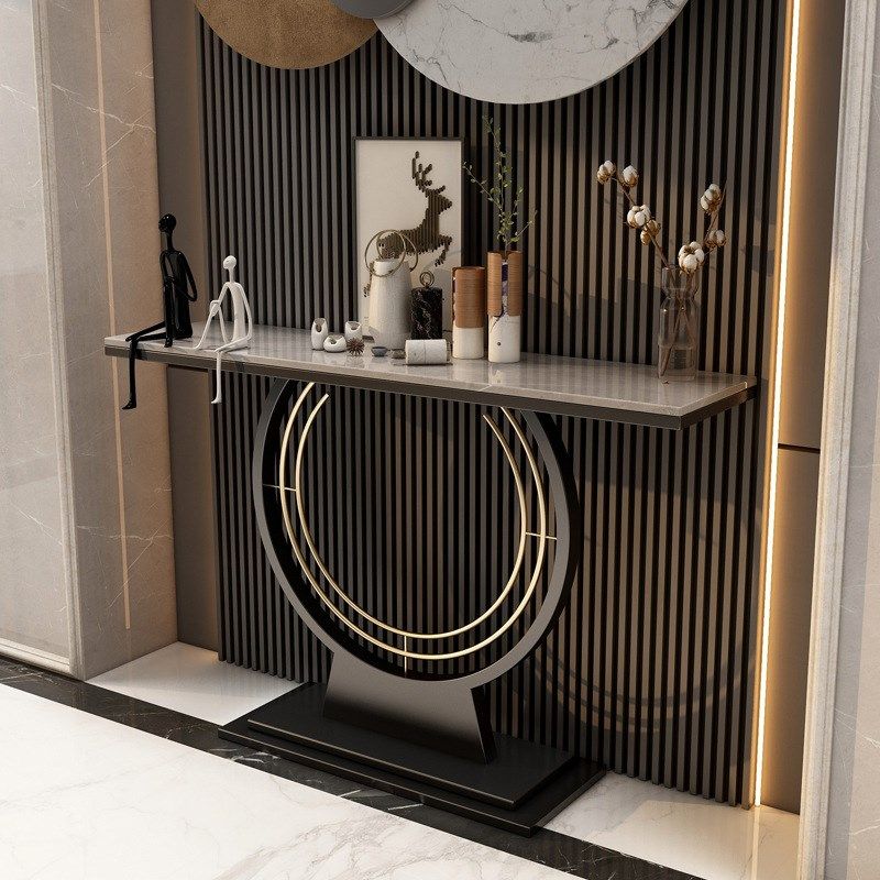 现代简约超窄不锈钢条案轻奢北欧玄关桌门厅入户柜进门靠墙端景台