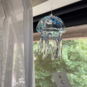 水母风铃挂件日式玻璃挂件室梦幻挂饰阳台窗边客厅居家装饰小礼物