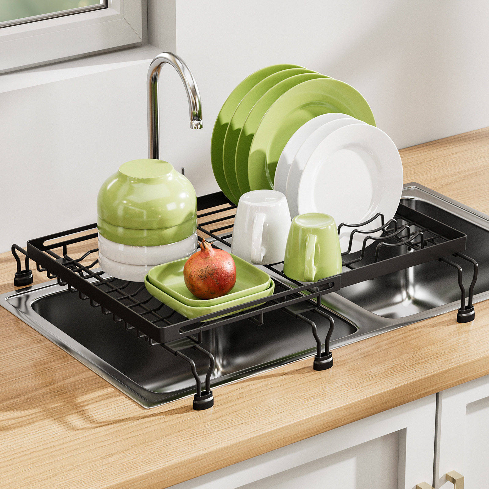 厨房多功能置物架碗碟沥水架果蔬碗盘收纳网架双向伸缩水槽沥水垫,厨房/烹饪用具,厨房置物架/置物柜/角架,淘宝优惠券,粉丝福利购,淘宝优惠卷