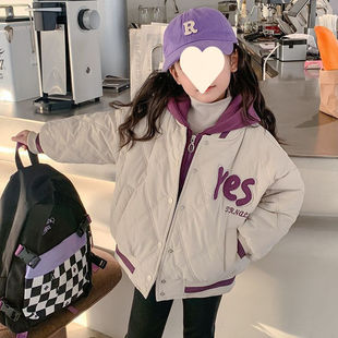 女童外套冬装棉衣2025新款儿童洋气秋冬加绒加厚冬季棉服上衣袄子