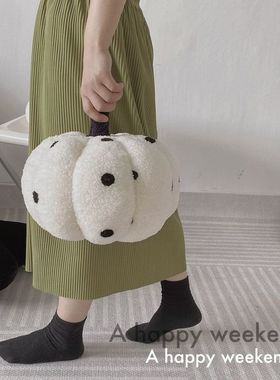 2025新款北欧风波点南瓜抱枕复古轻奢家居装饰儿童卧室靠垫