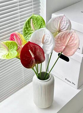 3D打印红掌仿真花火鹤掌家居装饰仿真绿植假花厂家花卉