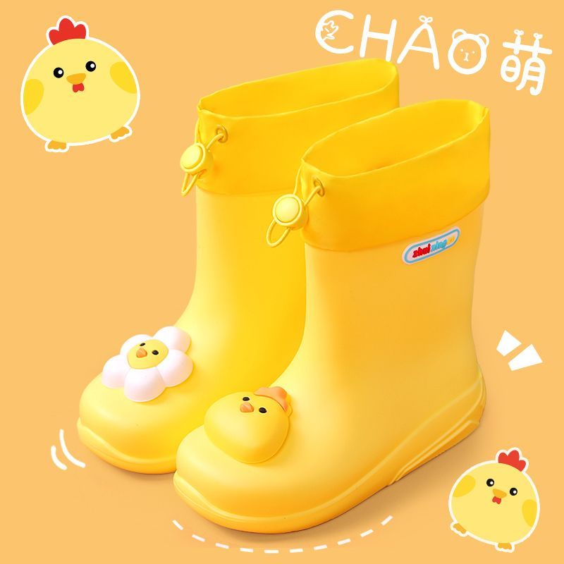 卡通儿童雨鞋2-9岁加绒保