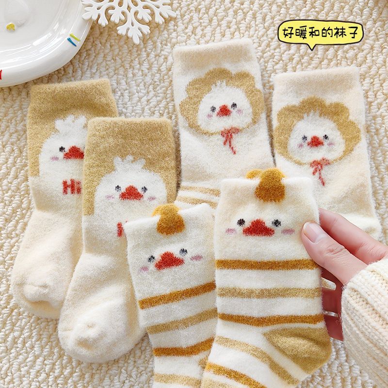 婴儿冬季袜子加绒加厚保
