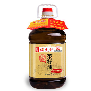 百年福庆全初榨特香5L压榨菜籽油非转基因浓香型菜油(全新升级）