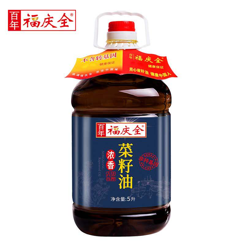 物理压榨浓香菜籽油百年福庆全图片