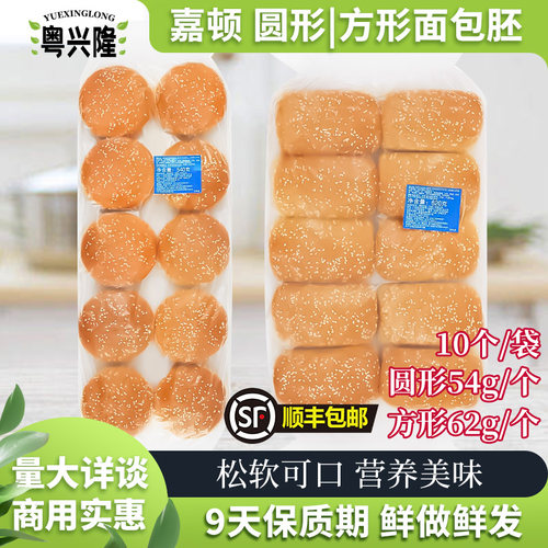 嘉顿汉堡包芝麻面包胚冷冻半成品