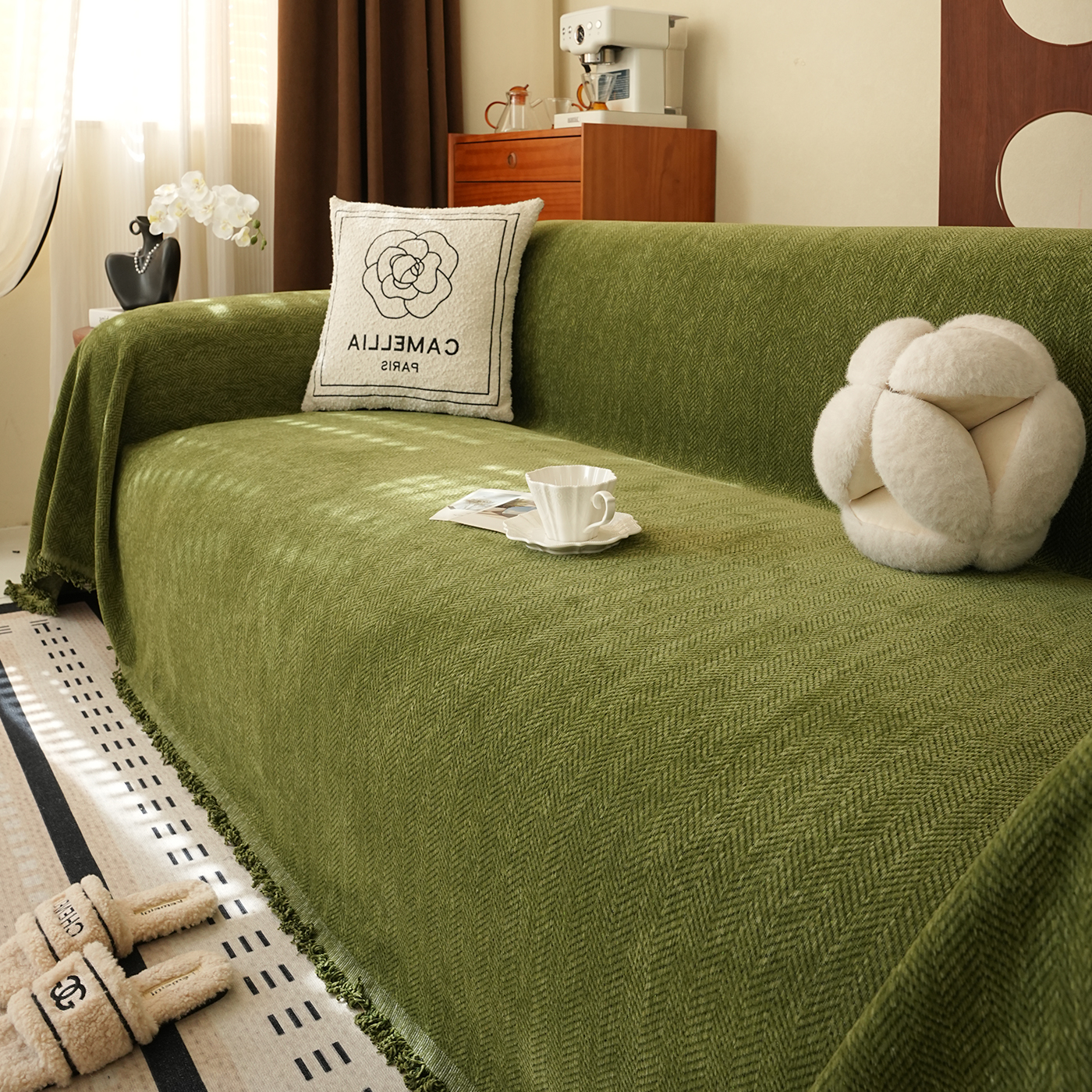 沙发盖布巾中古风一片式四季通用