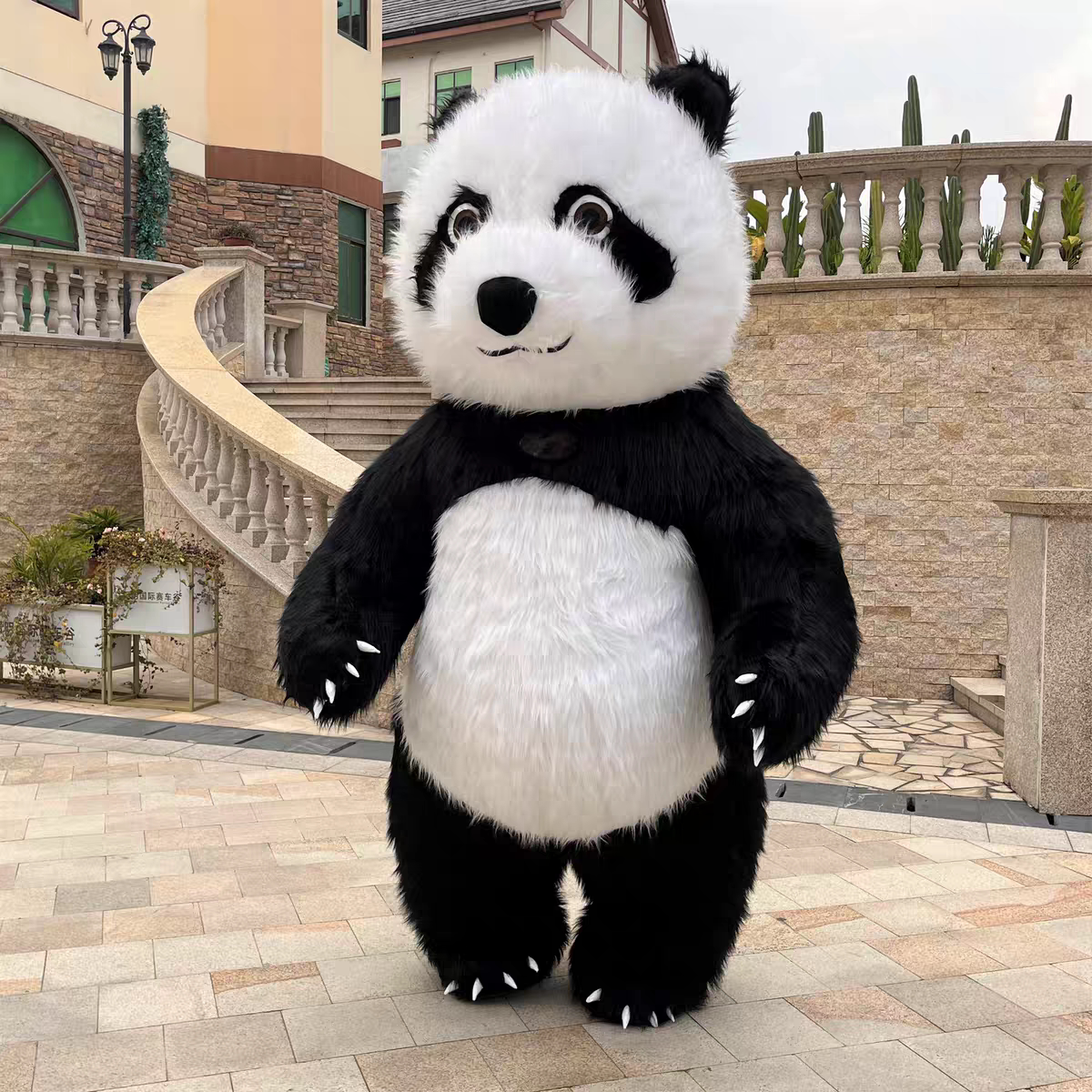 充气大熊猫卡通人偶服装生肖龙人毛绒/玩偶/公仔/布