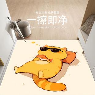 可擦免洗PVC皮革入户门脚垫进门口地垫子防滑门垫加厚耐脏可裁剪