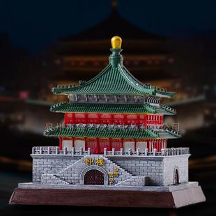 西安地标建筑钟楼树脂摆件家居装饰历史名建筑模型景区旅游纪念品