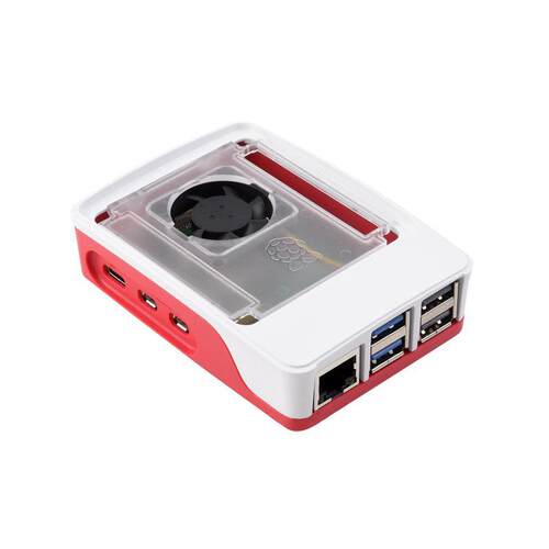 树莓派5代5红白外壳RaspberryPi55BCase带散热风扇保护壳子