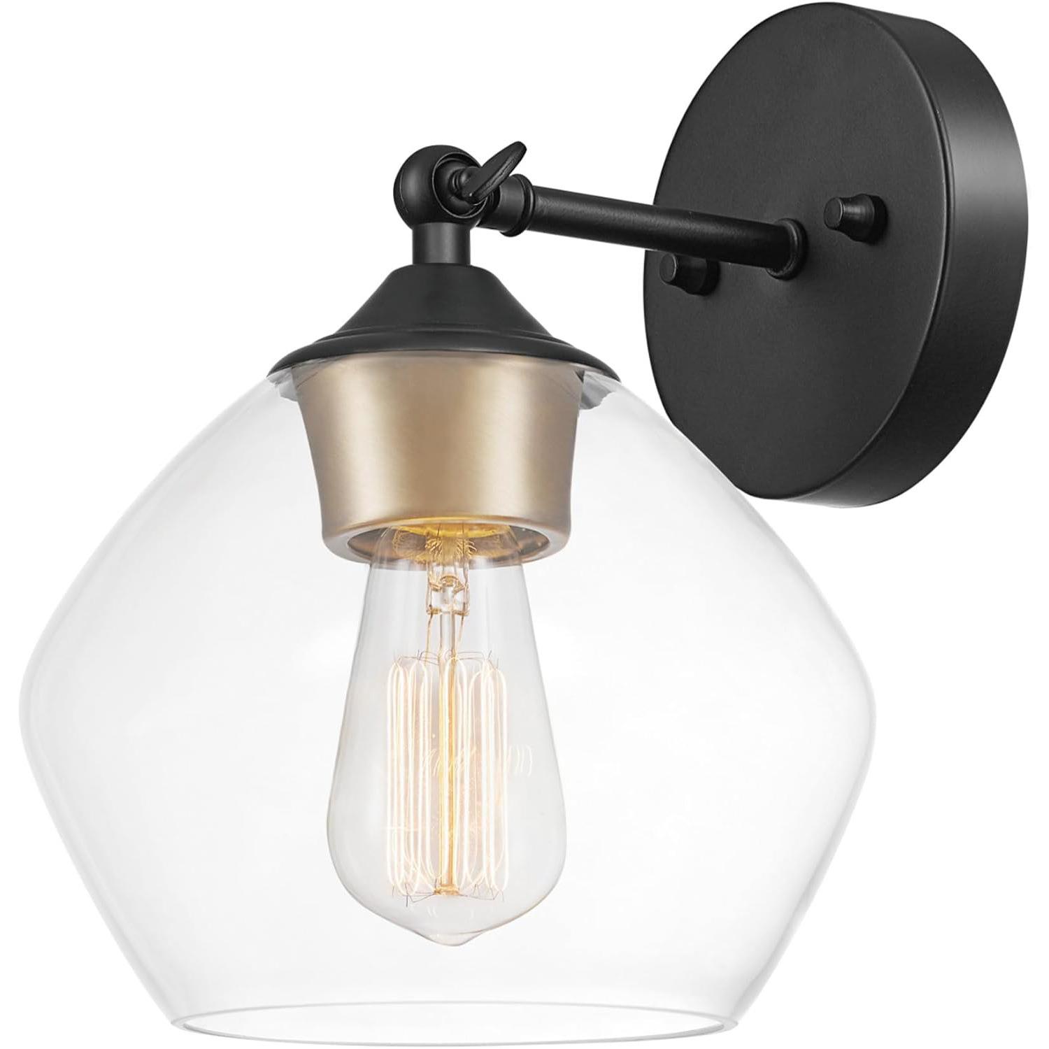 单头壁灯卧室床头灯LED带插头线走廊美式工业风wayfair