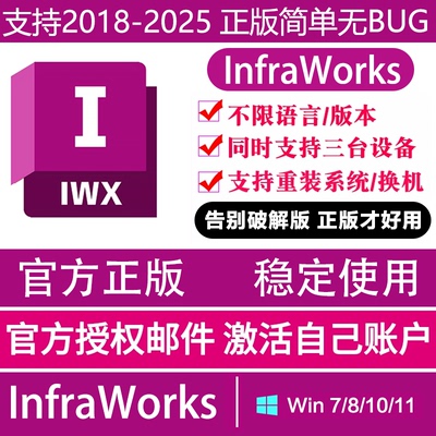 IW InfraWorks软件官方正版激活远程安装 2021-2024 2025 多语言
