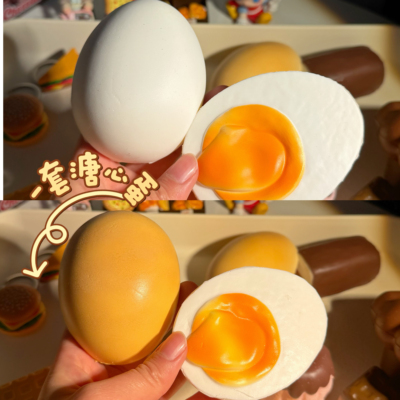 溏心蛋鸡蛋玩具解压捏捏乐慢回弹玩具squishy道具食物湿软嫩礼物