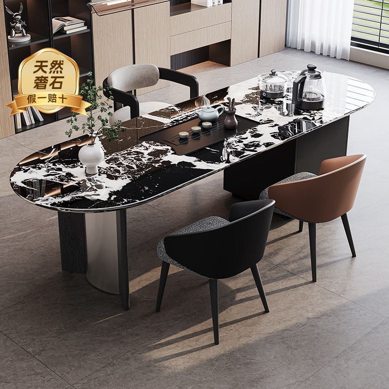 兰朵达天然奢石茶桌意式轻奢宝格丽黑泡茶一体茶台高级感客厅家用,住宅家具,家用茶台/茶桌,淘宝优惠券,粉丝福利购,淘宝优惠卷