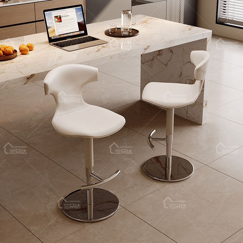 轻奢极简可升降旋转吧椅吧台椅子家用带靠背前台不锈钢高脚椅餐椅,住宅家具,家用高脚椅,淘宝优惠券,粉丝福利购,淘宝优惠卷