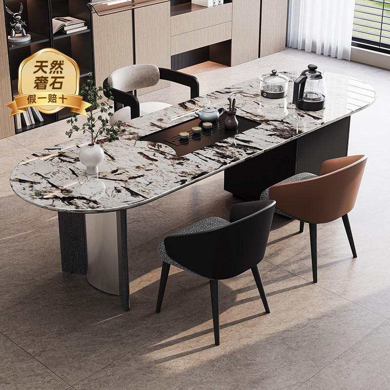 天然奢石茶桌高级感雪山飞狐茶台泡茶一体桌别墅家用弧形设计师款,住宅家具,家用茶台/茶桌,淘宝优惠券,粉丝福利购,淘宝优惠卷