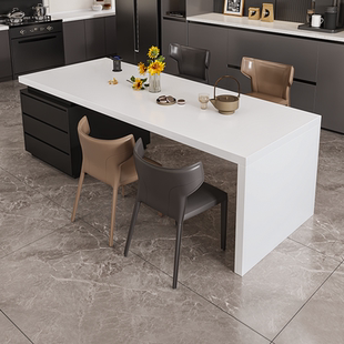 2025齐平款 岛台餐桌吧台一体厨房导台可定制高端单独中倒台带水槽