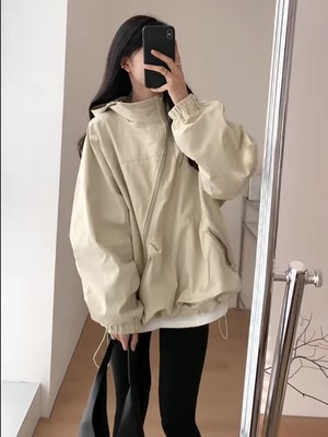 休闲宽松防风夹克防晒服外套上衣