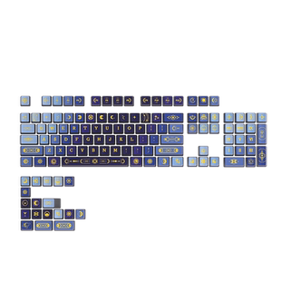 密探星空四面侧透PBT热升华透明水晶透光键帽双皮奶diy客制化OEM