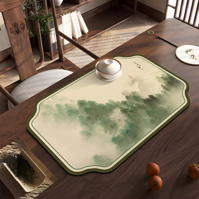 新中式厨房台面沥水垫茶席茶垫吸水垫茶杯垫茶桌茶水垫餐垫隔热垫,居家布艺,餐垫,淘宝优惠券,粉丝福利购,淘宝优惠卷