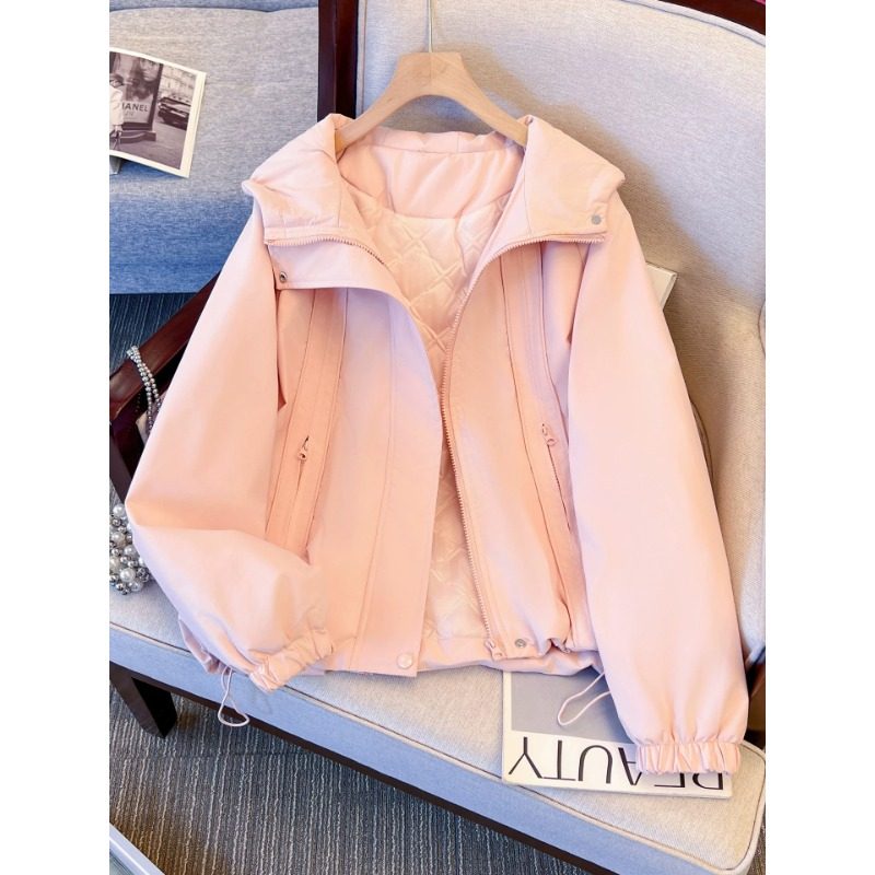 超好看韩系甜美学院风粉色连帽棉服女加厚保暖宽松小个子棉衣外套,女装/女士精品,棉衣/棉服,淘宝优惠券,粉丝福利购,淘宝优惠卷