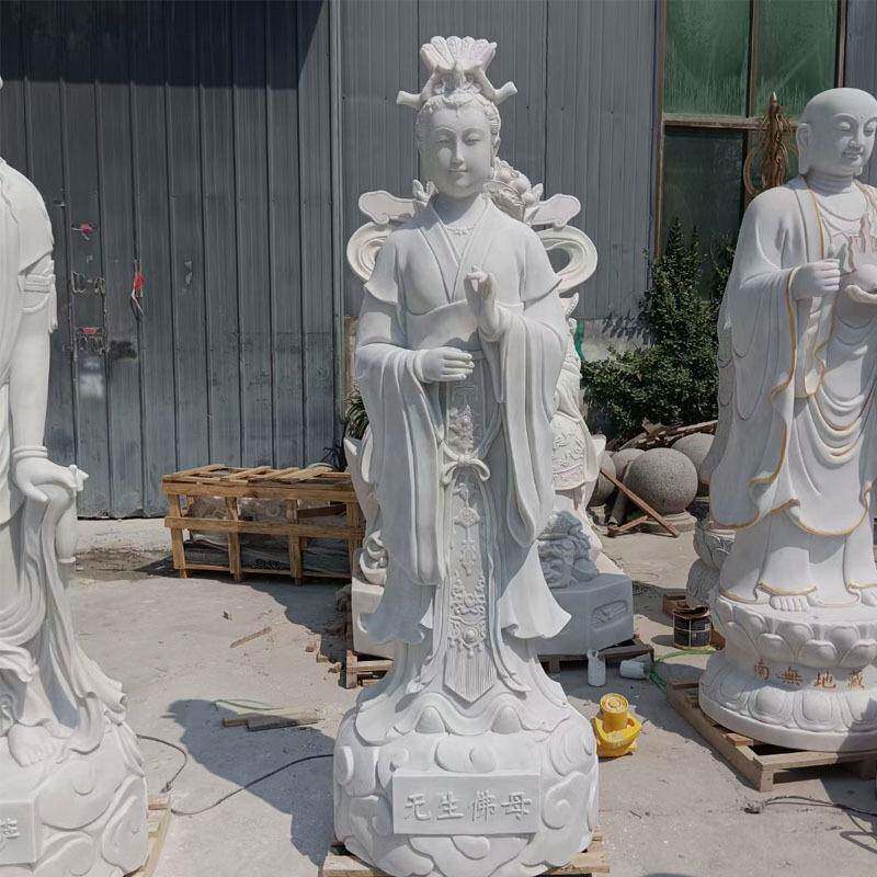 石雕观音汉白玉观音佛像雕塑大理石古代佛像雕塑厂家供应