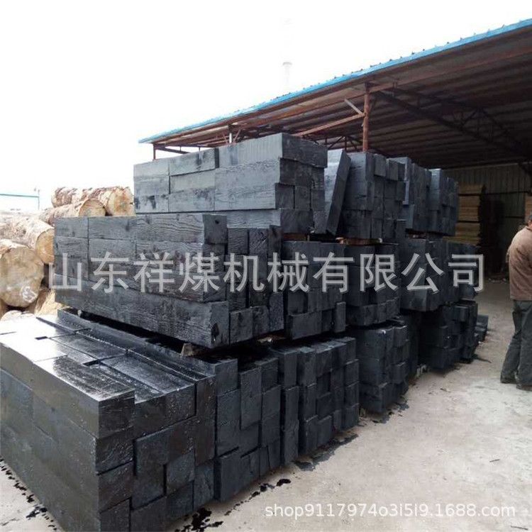 油浸防腐枕木 落叶松吊车支腿道岔工地钢材垫木原木方桥梁垫木