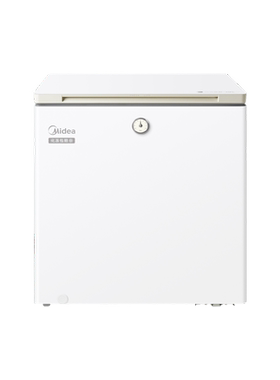 美的142L时光冰柜家用小冷柜-40°C冷冻减霜80%冷藏冷冻冰箱