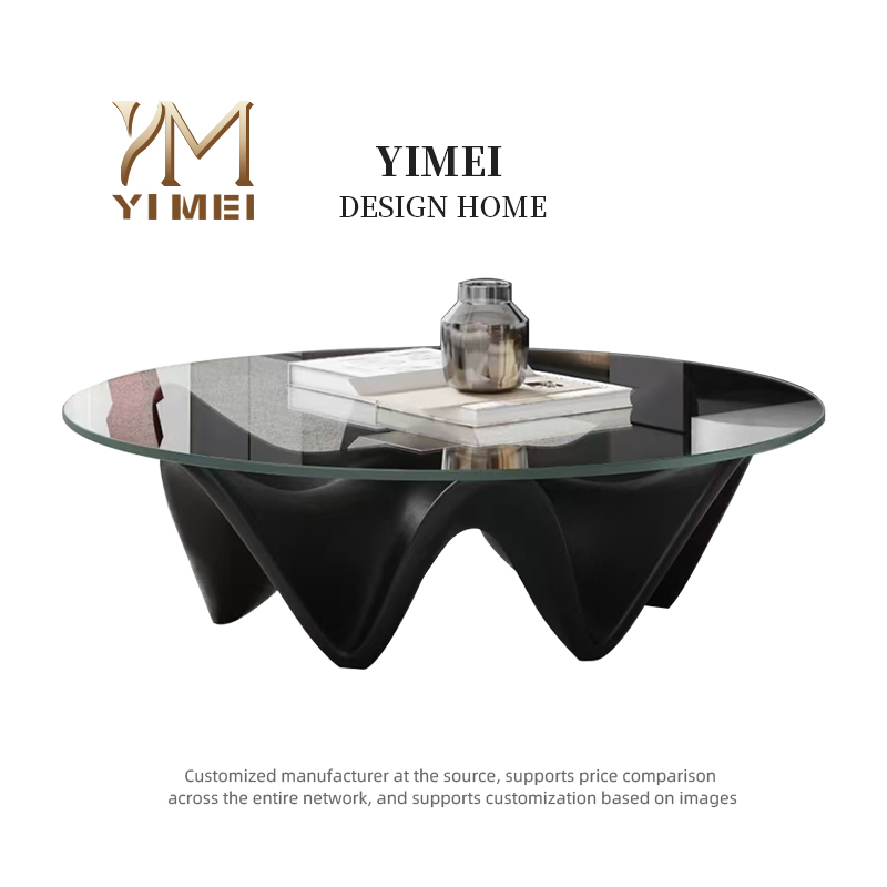 YM亿美异形玻璃钢创意茶几