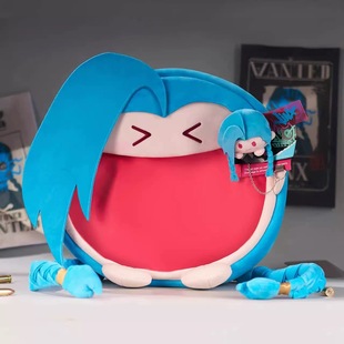 金克丝毛绒痛包英雄联盟双城之战周边二次元斜挎双肩背包动漫礼物