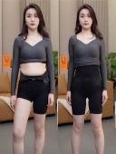 女高腰塑形打底裤 高弹院线塑身裤 FS220174 田老板天天穿