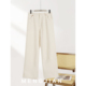 子百搭通勤高腰阔腿休闲长裤 白色牛仔直筒裤 女 新款 MENGJIAN25春季