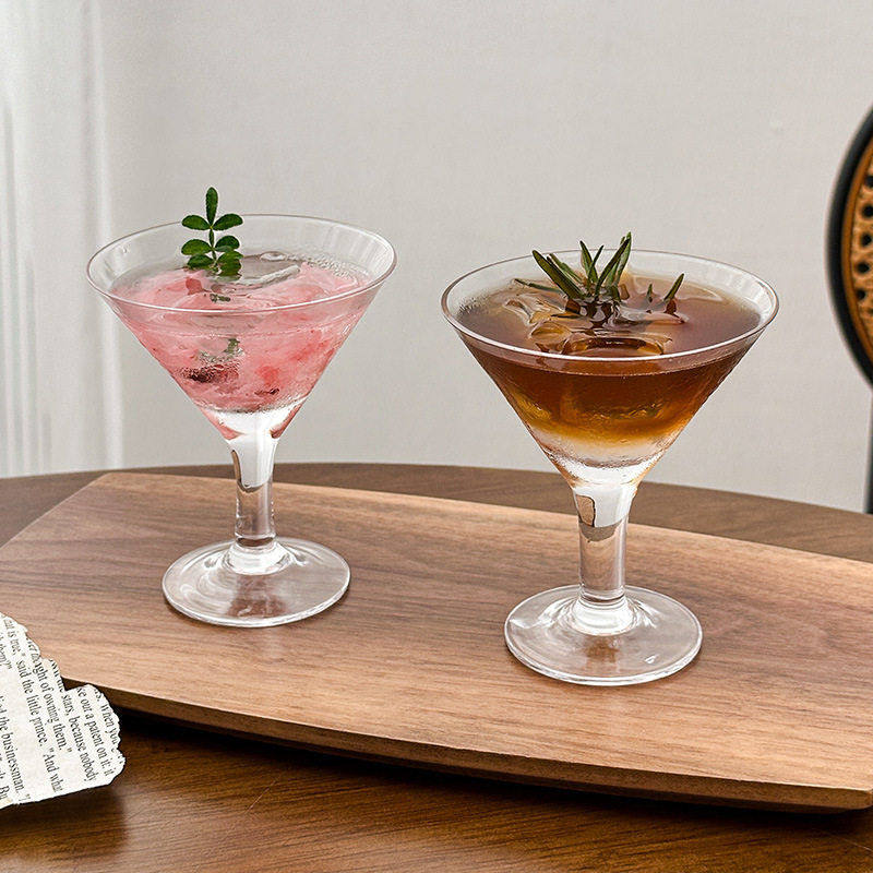 日式矮脚竖纹玻璃杯冰淇淋甜品杯阔口三角鸡尾酒杯特调茶杯咖啡杯,餐饮具,异形/个性酒杯,淘宝优惠券,粉丝福利购,淘宝优惠卷