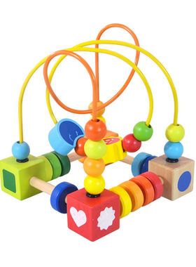 ACOOL TOY 木质岁婴幼儿早教益智串珠绕珠动手启蒙木制玩具