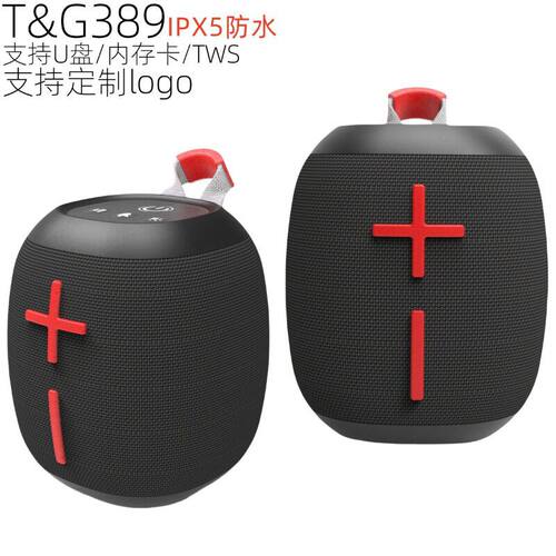 跨境TG389蓝牙音箱I无线布艺插卡桌面户外重低音炮便携式迷你音响