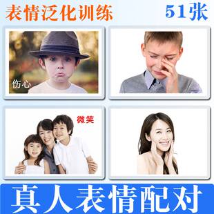 情绪感受卡管理认知儿童片正面管教脸谱对话真人训练教具自闭症孤