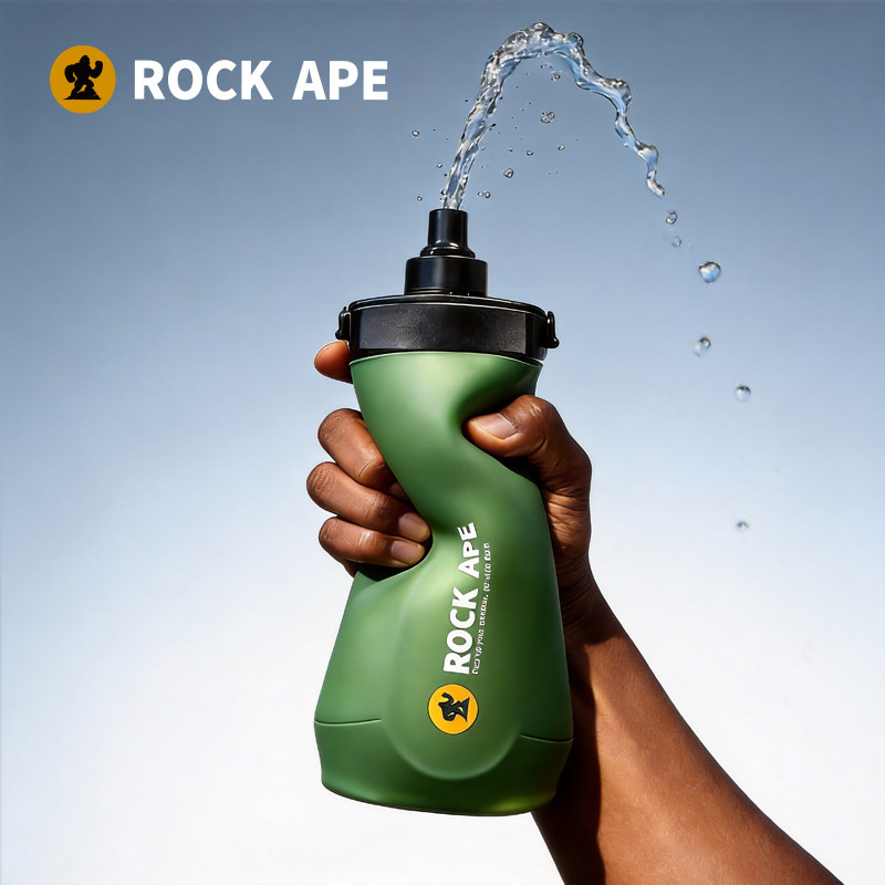 【RockApe/洛克猩球】卷卷杯二代户外运动水杯便携硅胶折叠软水杯