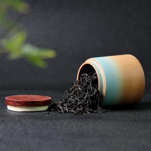 茶叶罐小号粗陶复古密封罐家用储物罐普洱收纳盒便携小茶仓存茶罐