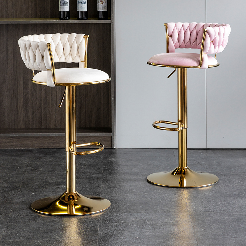 吧台椅现代简约升降不锈钢轻奢家用高脚凳吧凳极简靠背酒吧椅凳