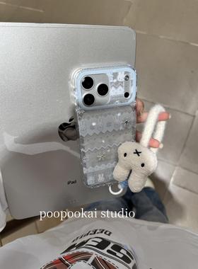 ins冬日麋鹿米菲兔费尔岛适用iphone17promax手机壳苹果17新款15创意16pro女13超火15promax双层防摔14保护套