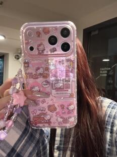 ins风可爱透粉紫睡觉kt月亮拼贴双层印花适用iphone17promax手机壳苹果17pro新款 14防摔17保护套15 16pro女13