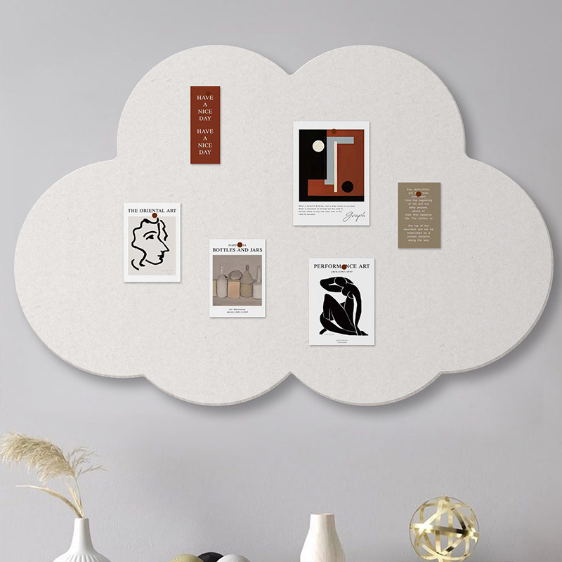 云朵毛毡板照片墙相片背景板墙贴