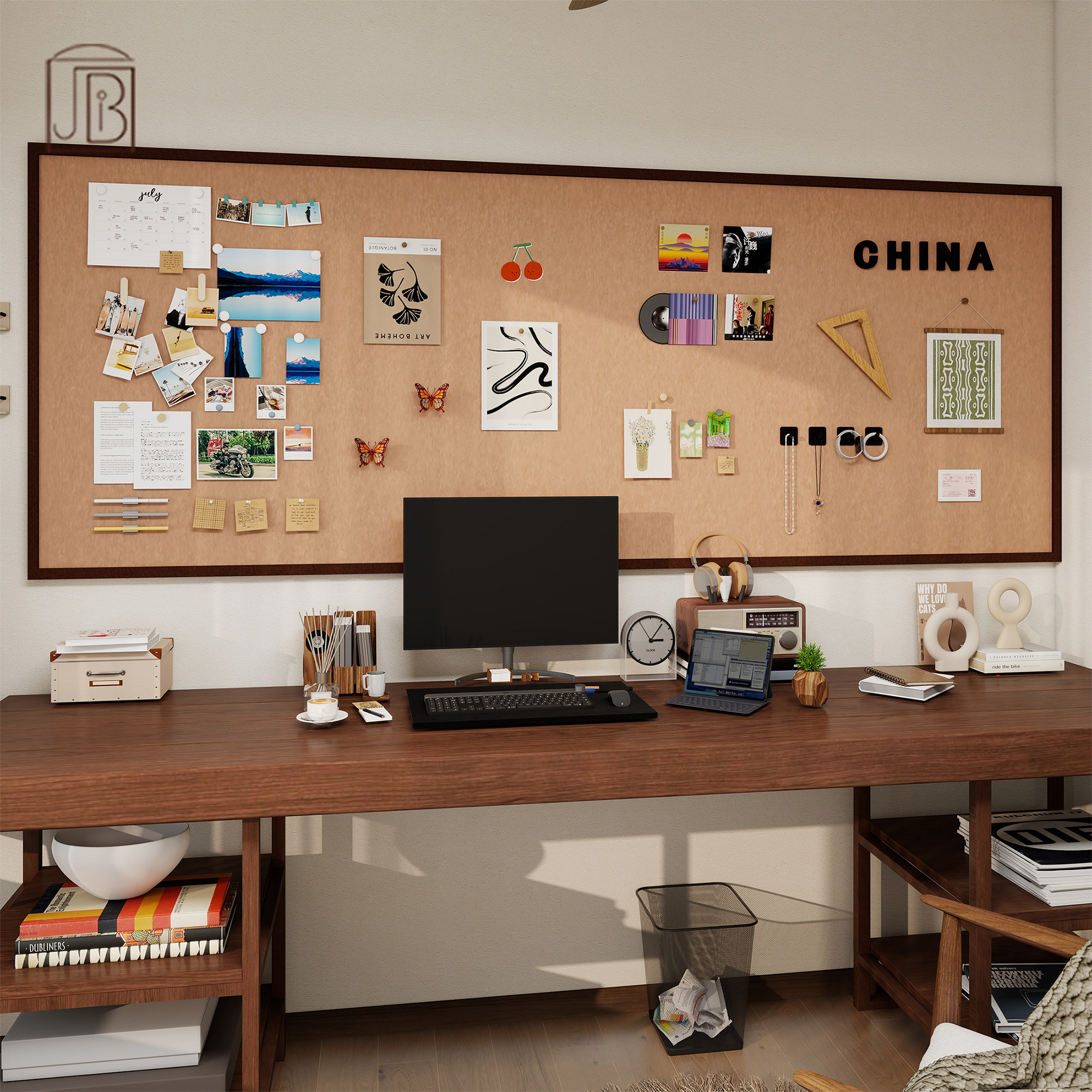 中古风毛毡板墙贴软木板照片墙背景板卧室墙面装饰相片展示板墙贴,家居饰品,软装墙贴,淘宝优惠券,粉丝福利购,淘宝优惠卷