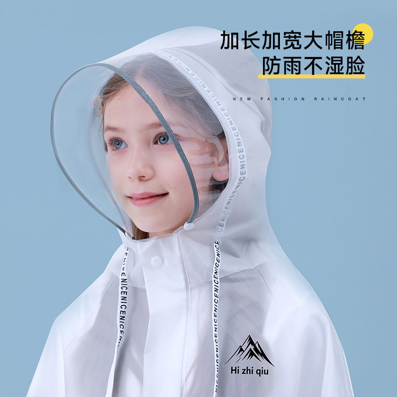儿童雨衣带书包位长款全身防暴雨男女童中小学生上学专用骑行雨披