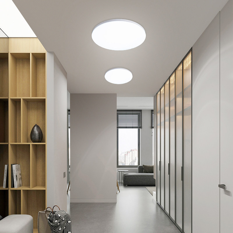 普钻照明2023款简约超薄led卧室浴室卫生间过道阳台三防吸顶灯